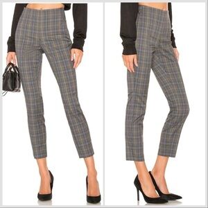 Rag & Bone Simone Slim Ankle Pant in Grey & Blue Plaid Check Sz 4